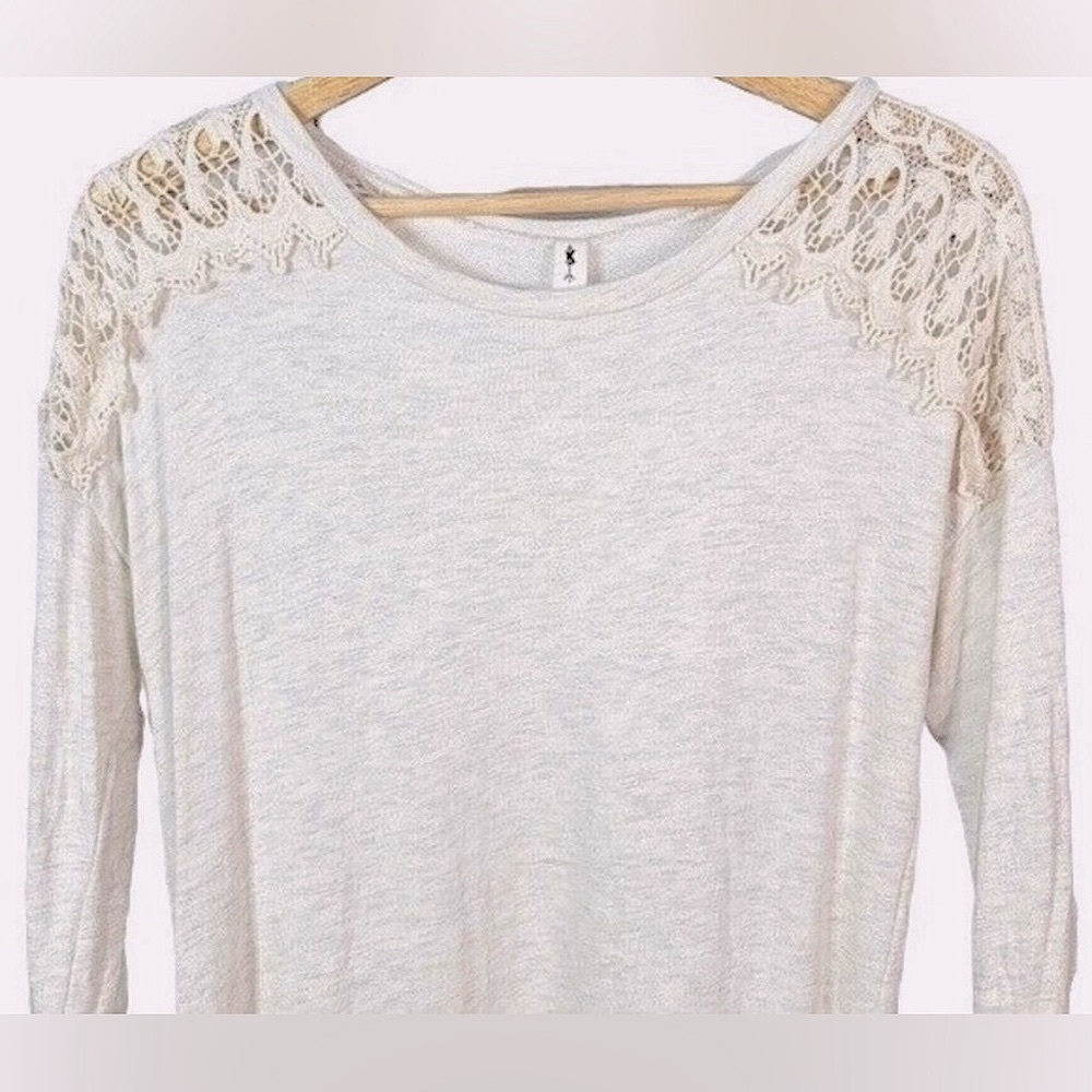 Cottagecore Crochet Detail Cotton Terry Tunic Top (EUC) - Picture 2 of 7